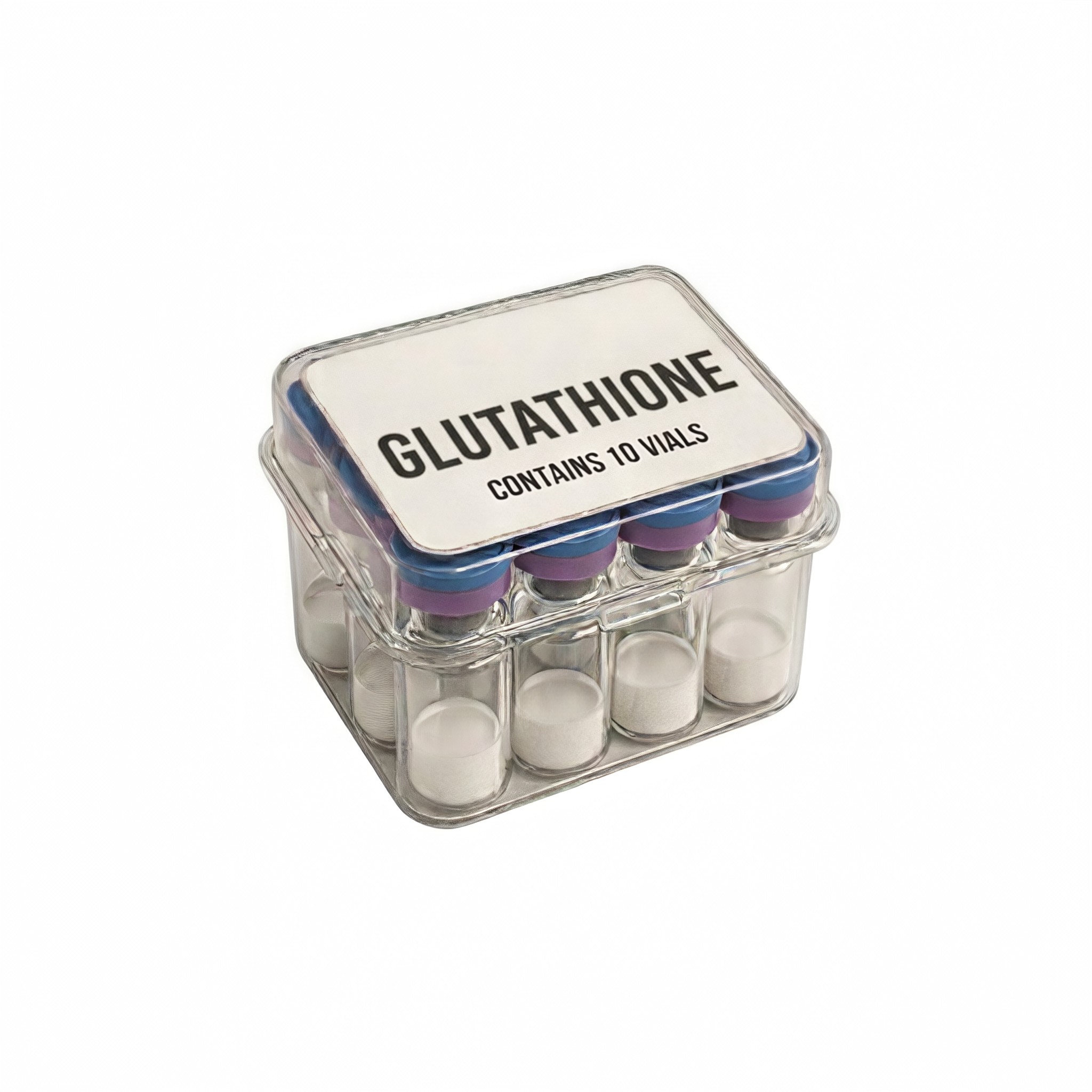 10 Vials of Glutathione Freeze-Dried Peptide Powder for Research