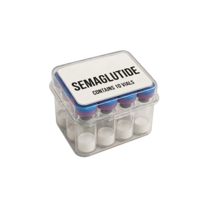 Laboratory kit containing 10 vials of high-purity Semaglutide for research purposes.